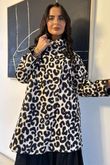 Cori Longline Jacket Leopard